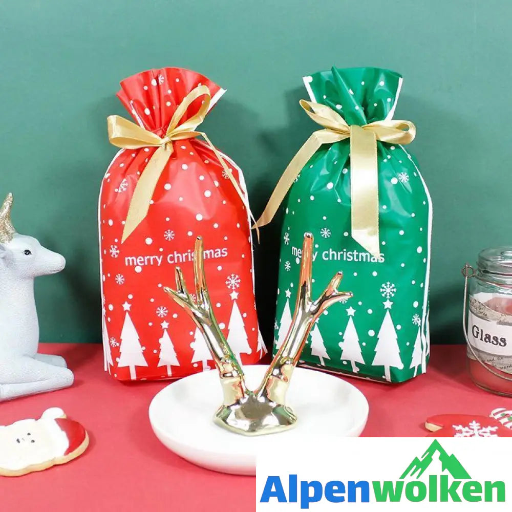 Alpenwolken - Weihnachtsgeschenkbeutel mit Kordelzug (50 Stücke)