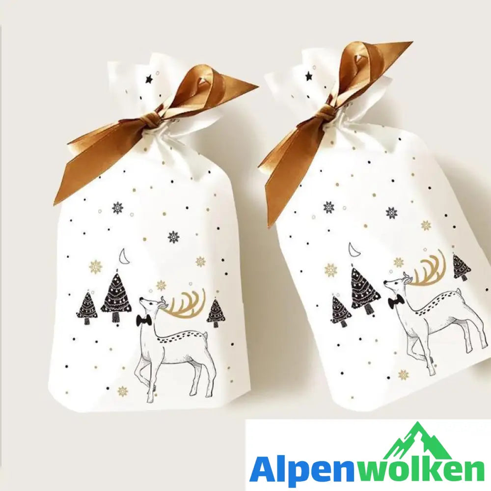 Alpenwolken - Weihnachtsgeschenkbeutel mit Kordelzug (50 Stücke)