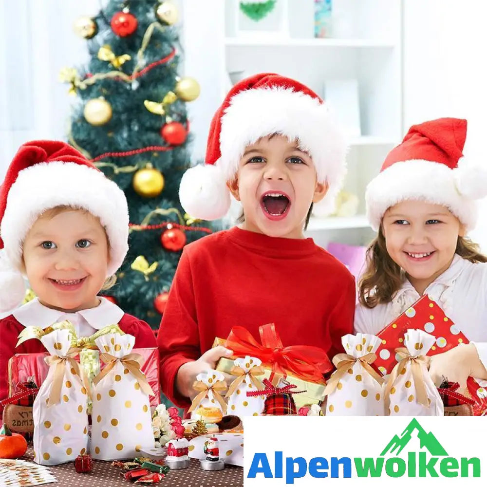 Alpenwolken - Weihnachtsgeschenkbeutel mit Kordelzug (50 Stücke)