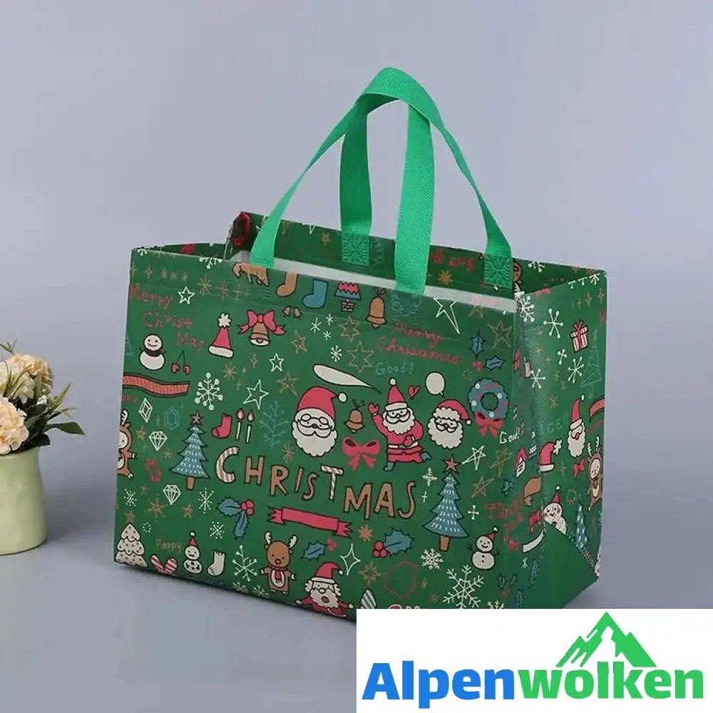 Alpenwolken - Weihnachtsgeschenktüten Weihnachts Tragetaschen mit Griffen(Mehre Kaufe bekommt man ungleiche Farben)