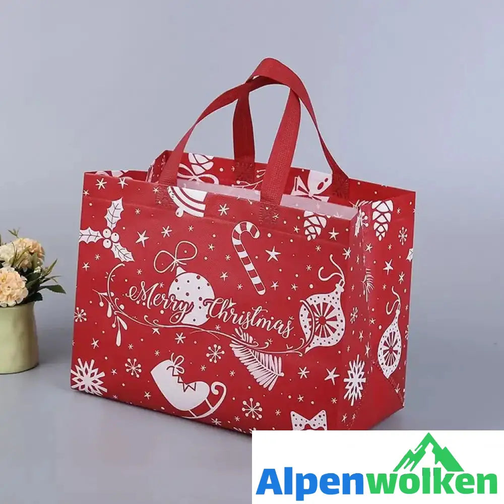 Alpenwolken - Weihnachtsgeschenktüten Weihnachts Tragetaschen mit Griffen(Mehre Kaufe bekommt man ungleiche Farben)