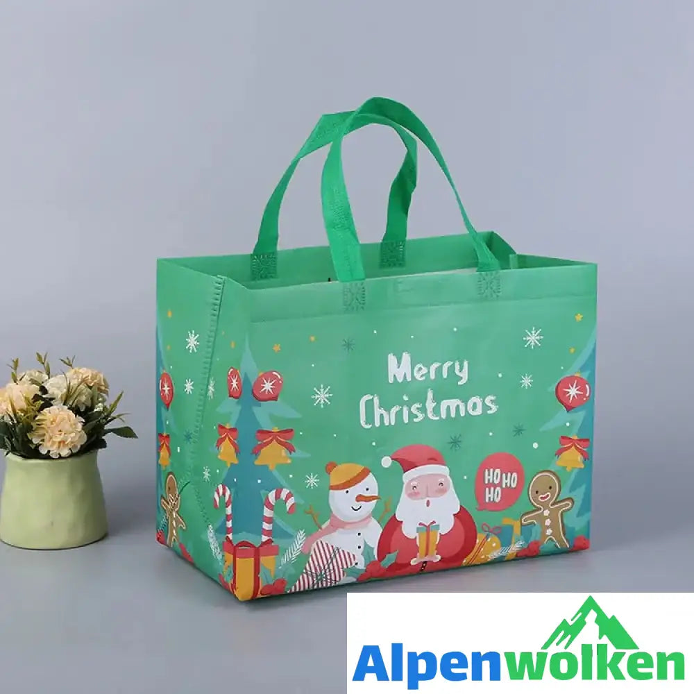 Alpenwolken - Weihnachtsgeschenktüten Weihnachts Tragetaschen mit Griffen(Mehre Kaufe bekommt man ungleiche Farben)