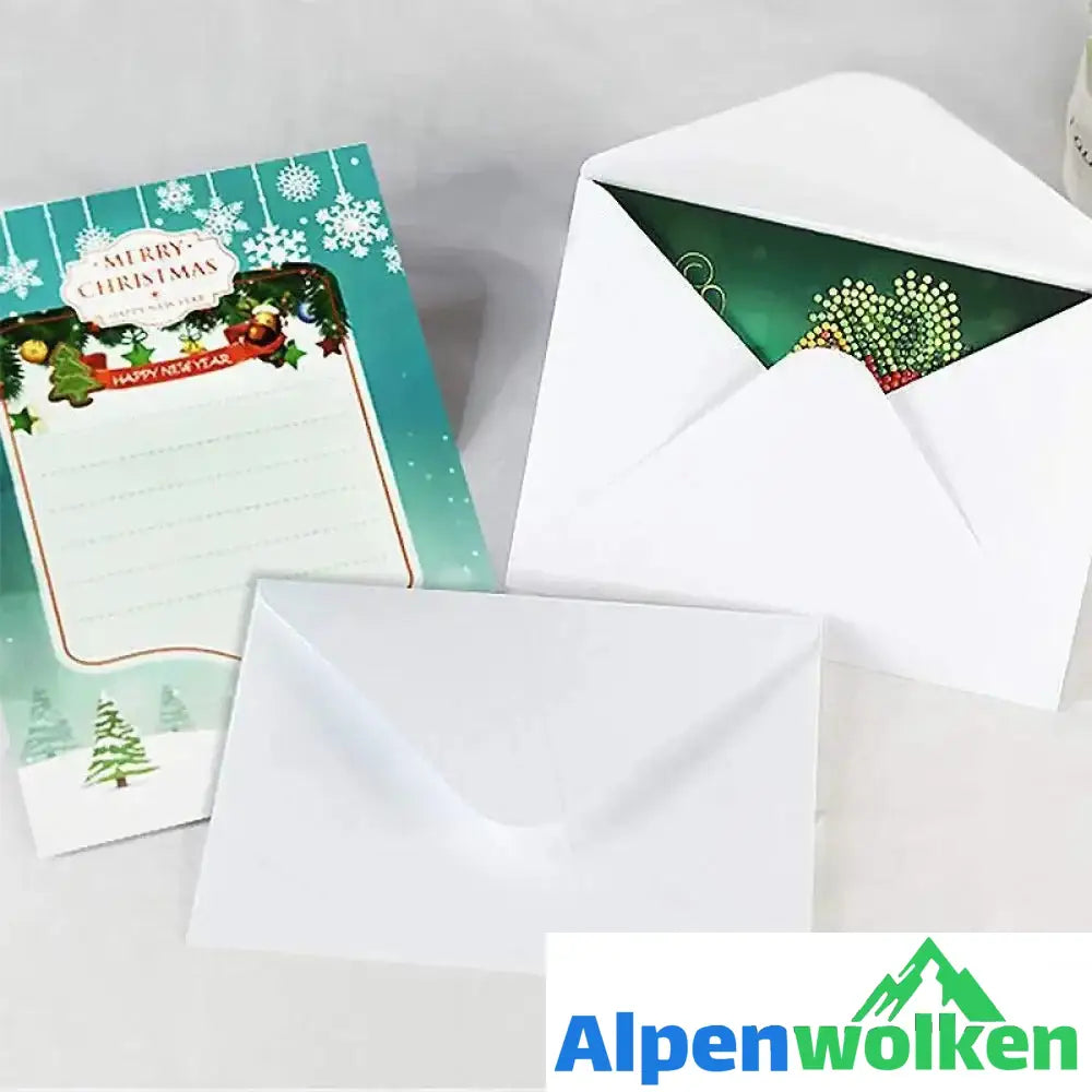 Alpenwolken - Weihnachtskarte mit künstlicher Diamant(ein Set von 8 Modellen)