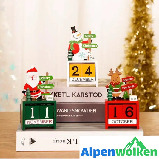 Alpenwolken - Weihnachtsmann Holzkalender/ Schmuck