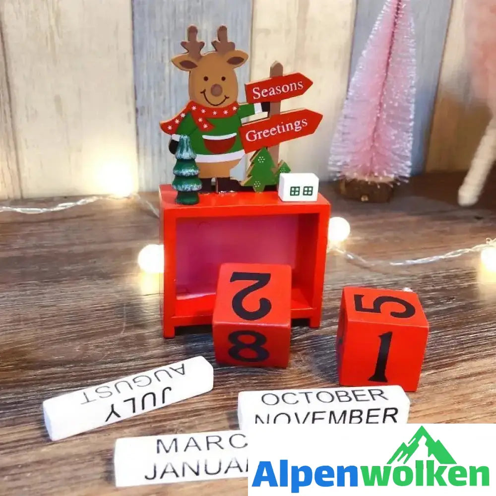 Alpenwolken - Weihnachtsmann Holzkalender/ Schmuck