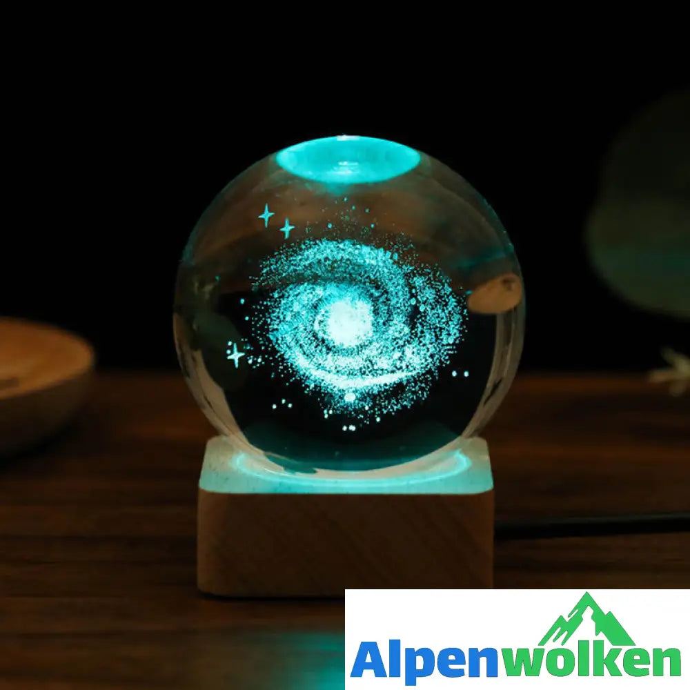 Alpenwolken - 🪄Weihnachtsrabatt-50% Rabatt✨3D Galaxy Kristallkugel Nachtlicht Dekorlampe