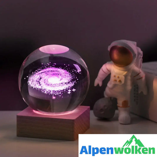 Alpenwolken - 🪄Weihnachtsrabatt-50% Rabatt✨3D Galaxy Kristallkugel Nachtlicht Dekorlampe