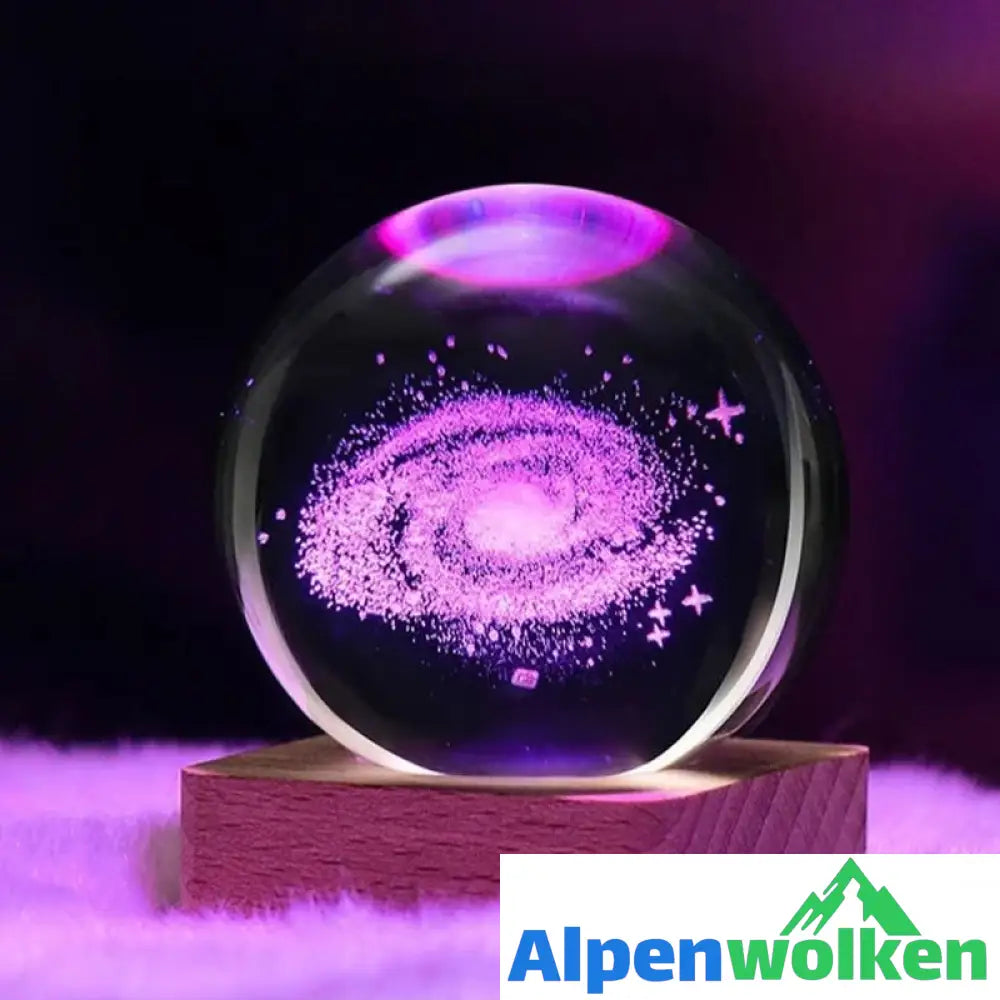 Alpenwolken - 🪄Weihnachtsrabatt-50% Rabatt✨3D Galaxy Kristallkugel Nachtlicht Dekorlampe