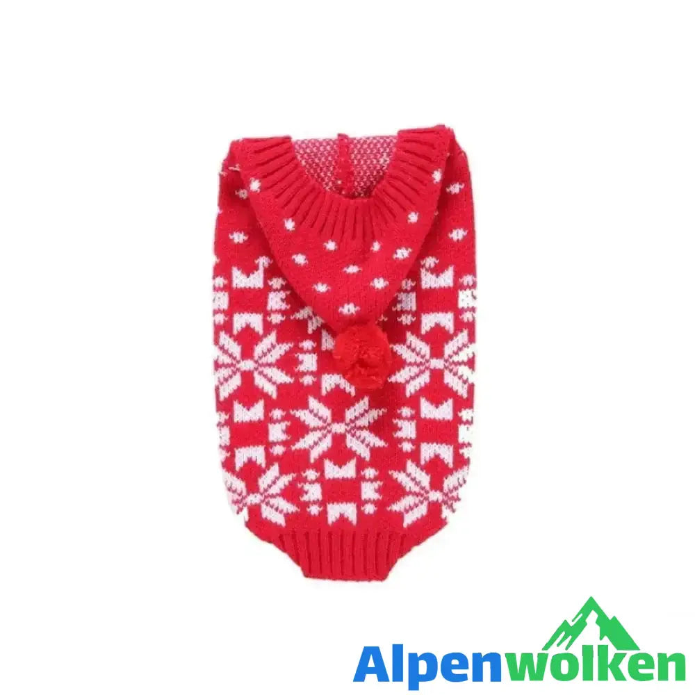 Alpenwolken - Weihnachtsschneeflocke Warmer Pullover für Hunde