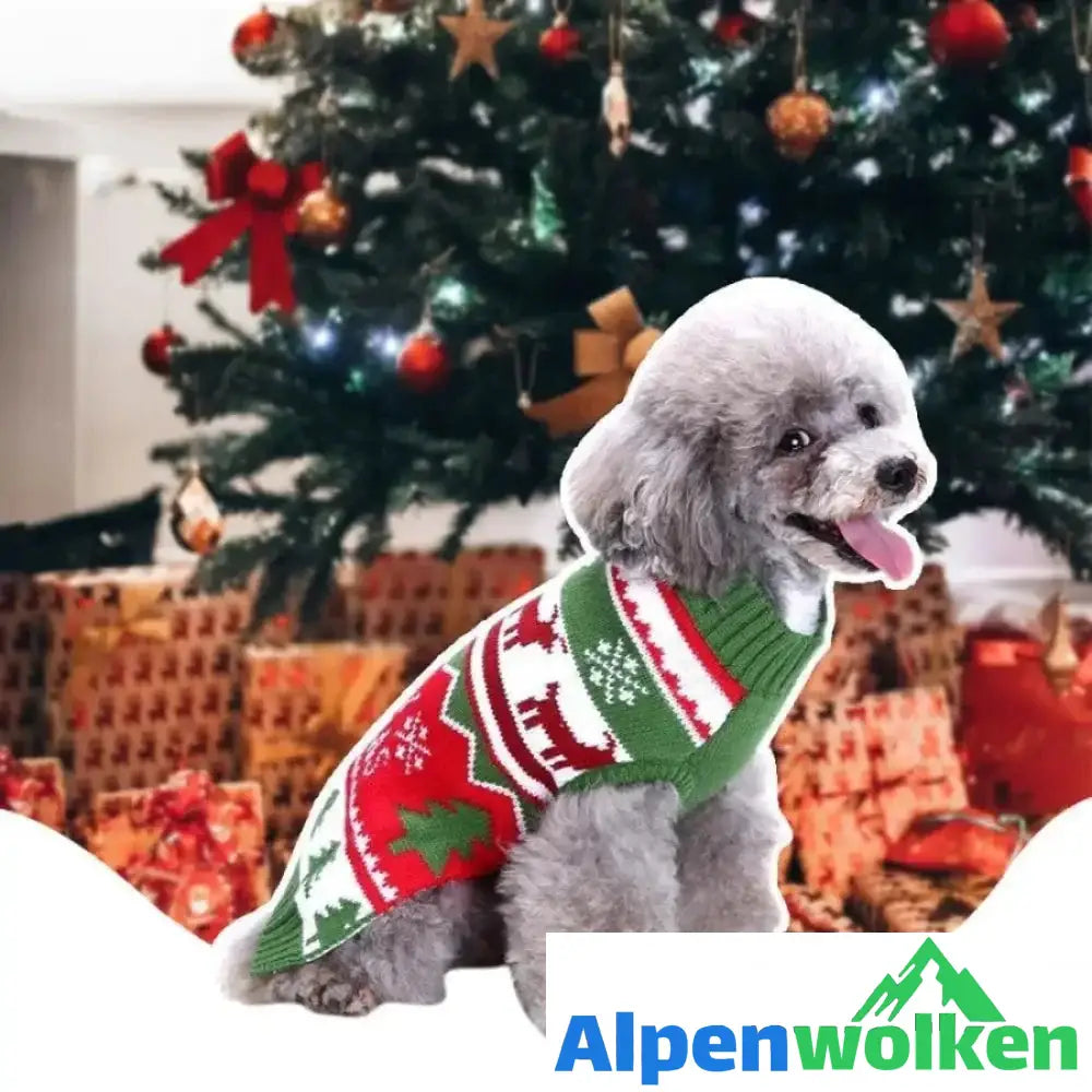 Alpenwolken - Weihnachtsschneeflocke Warmer Pullover für Hunde