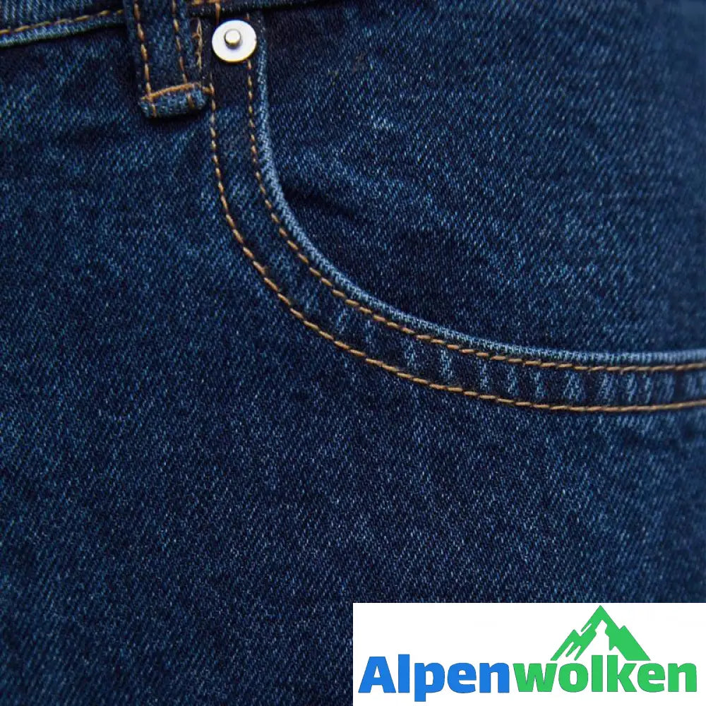 Alpenwolken - Weit modische Jeans mit breitem geschnittenem Hosenbein