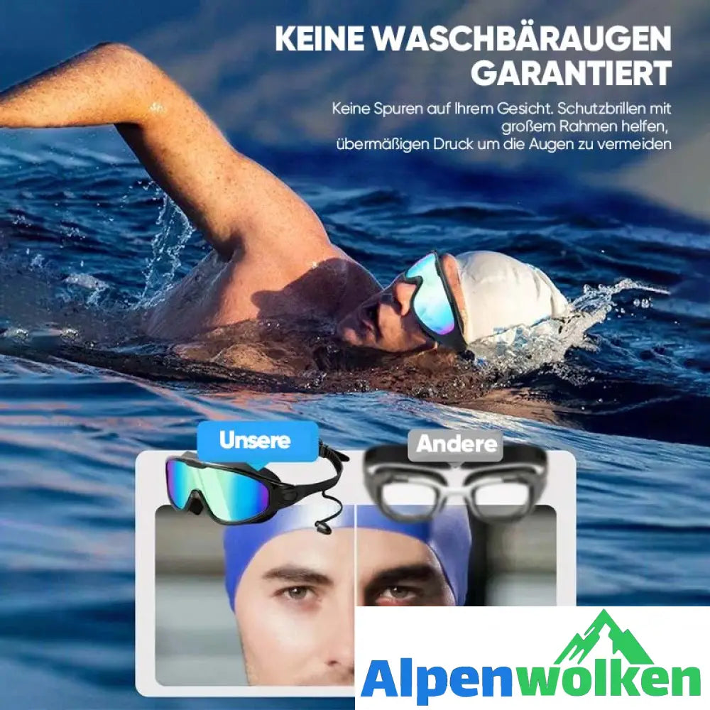 Alpenwolken - Weitwinkel-Schwimmbrille mit Antibeschlag-Effekt