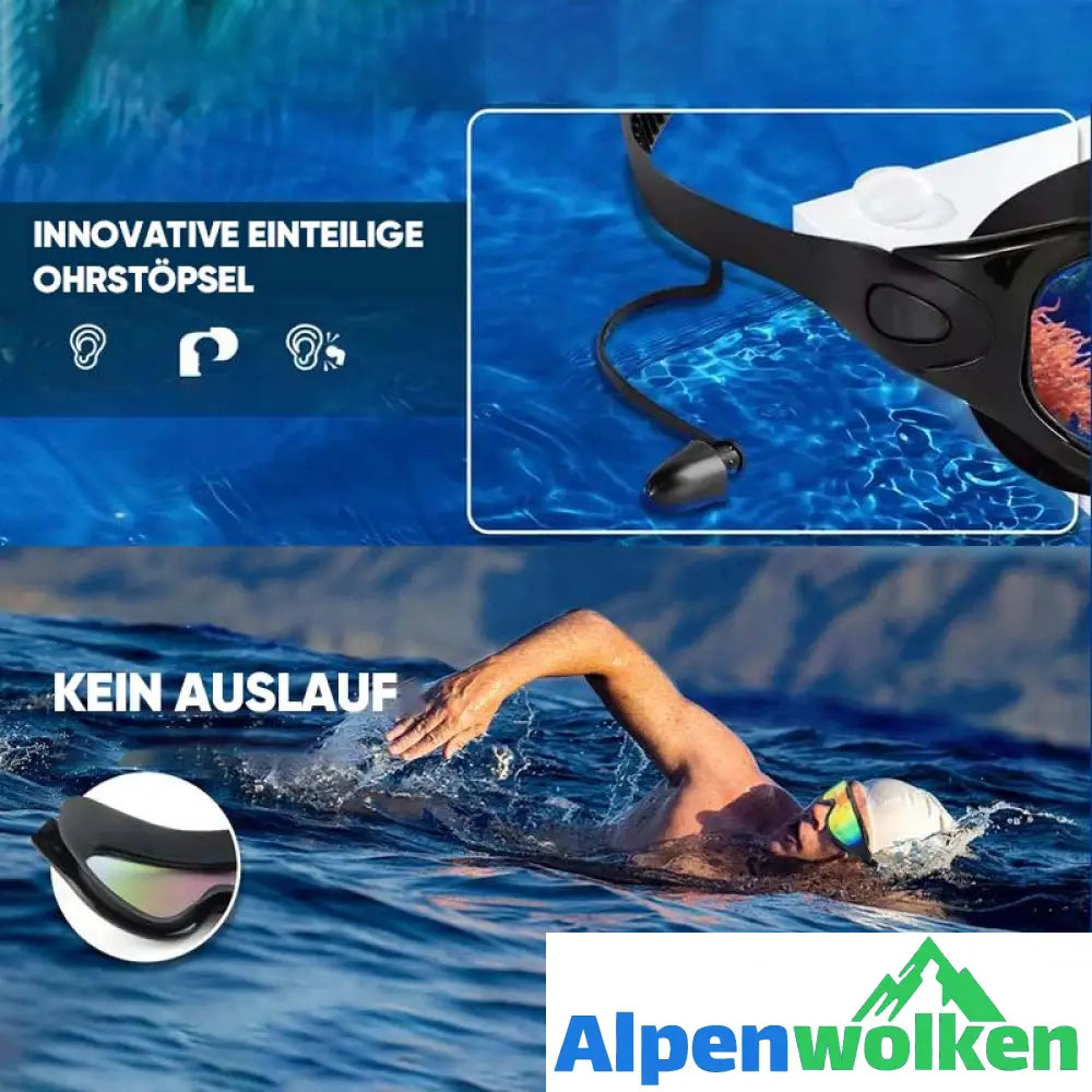 Alpenwolken - Weitwinkel-Schwimmbrille mit Antibeschlag-Effekt