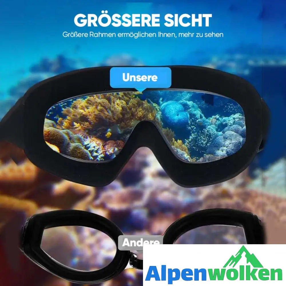 Alpenwolken - Weitwinkel-Schwimmbrille mit Antibeschlag-Effekt