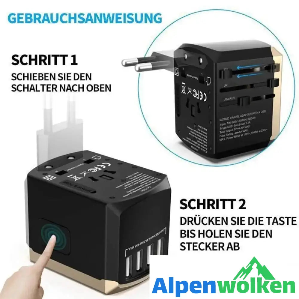 Alpenwolken - Weltweiter Reiseadapter, internationaler Netzadapter