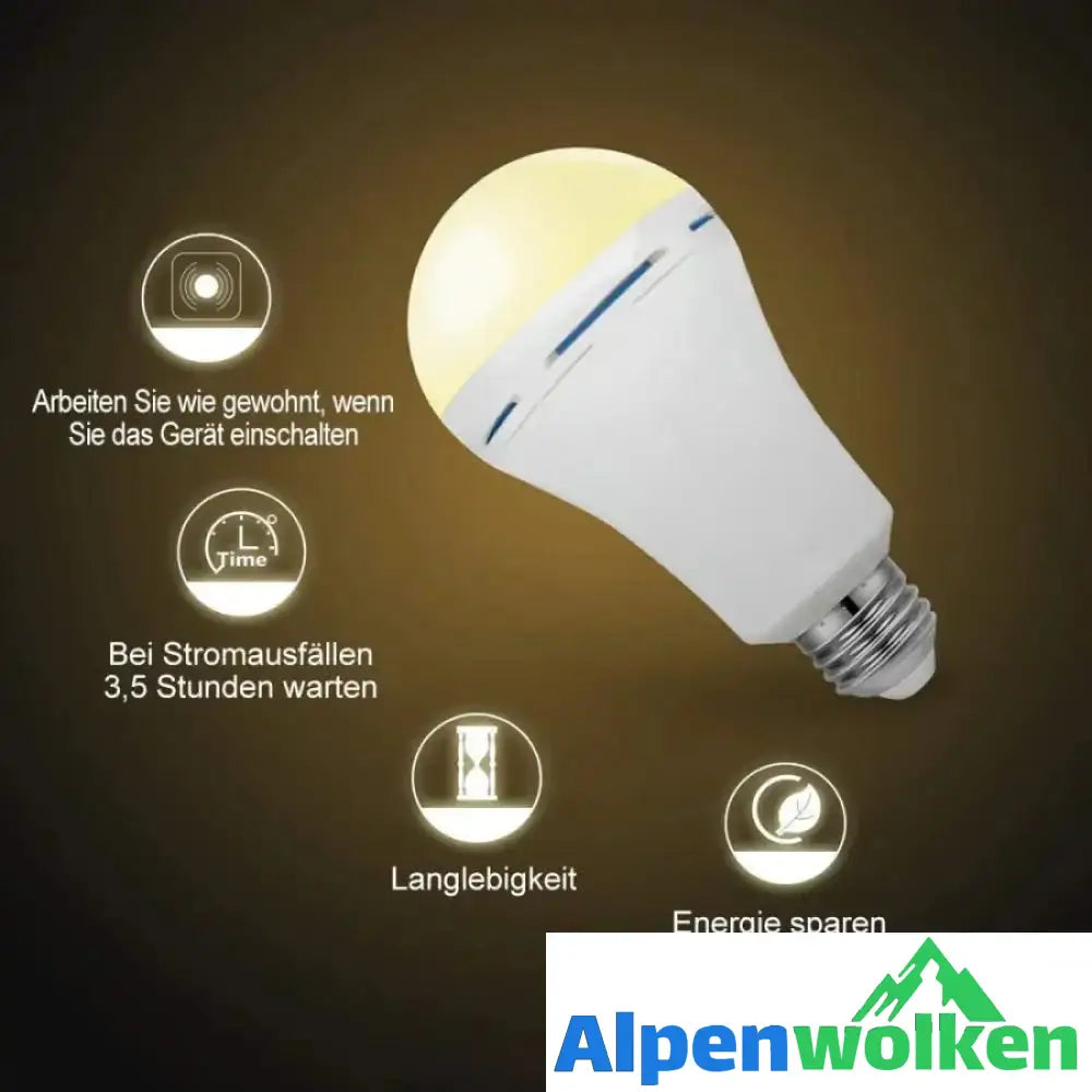 Alpenwolken - Wiederaufladbare Notfall-LED-Glühlampe