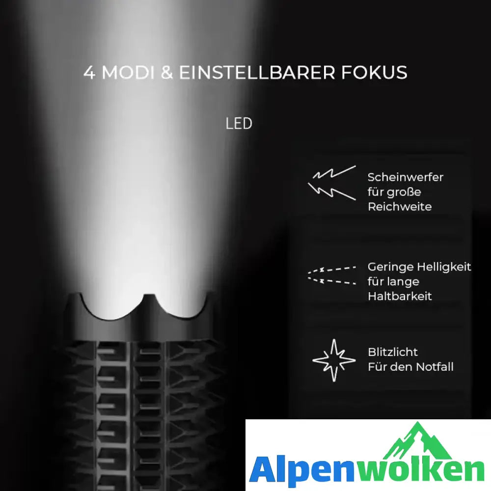 Alpenwolken - 🔦🔥Wiederaufladbare Taschenlampe zur Selbstverteidigung