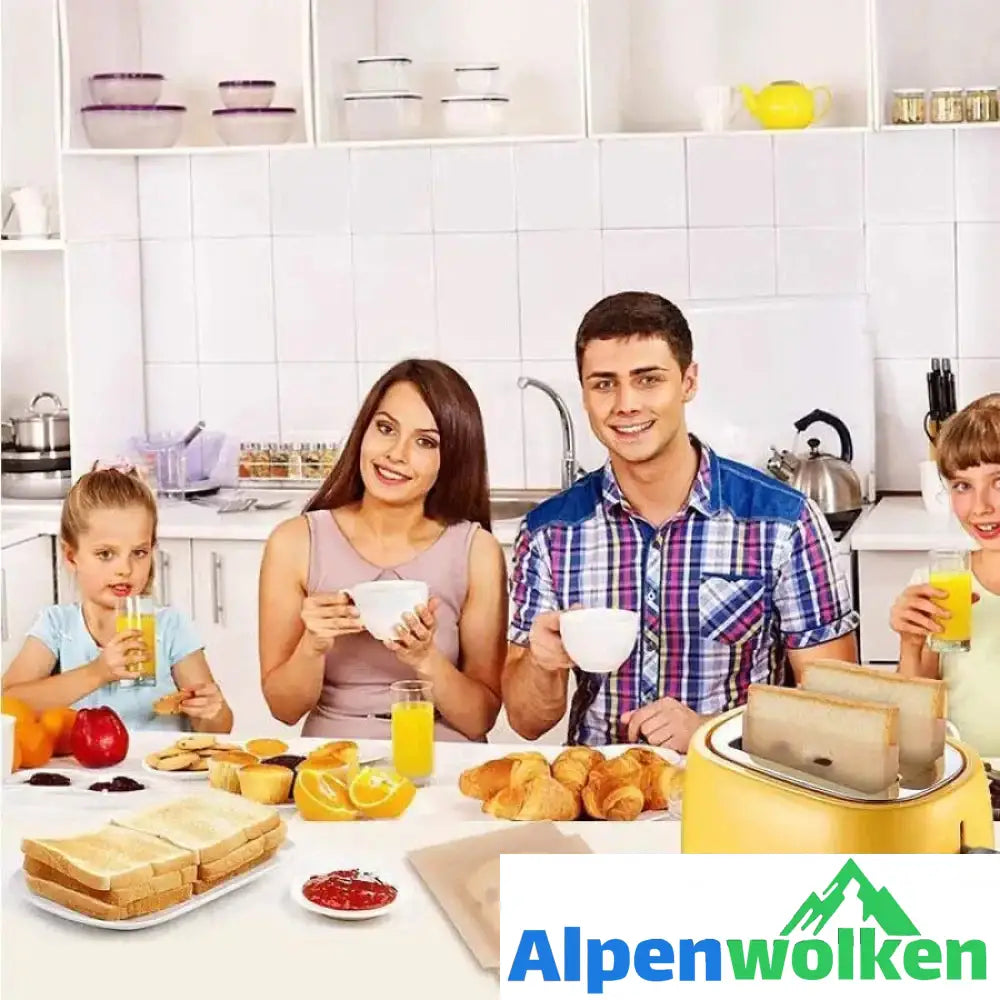 Alpenwolken - Wiederverwendbare antihafte Toastabags, 5 Stücke