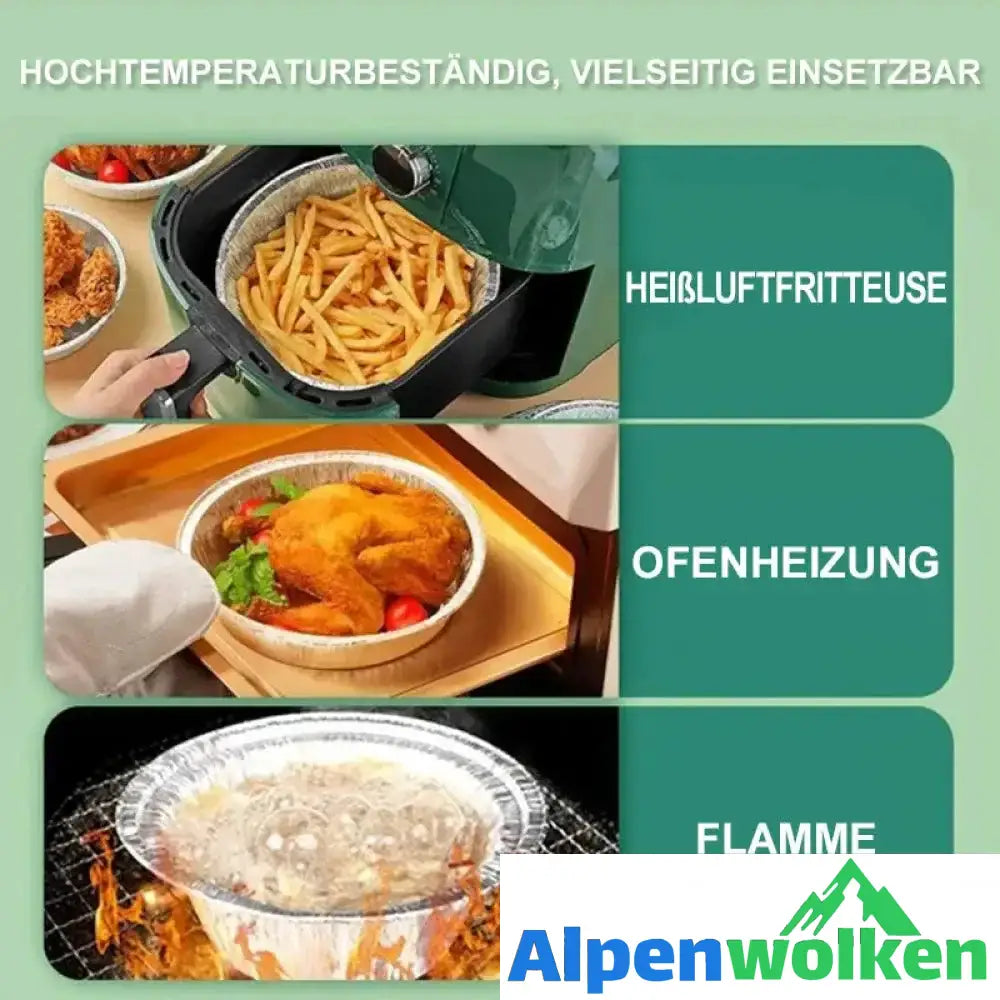 Alpenwolken - Wiederverwendbare Auskleidungen für Luftfritteusen aus Aluminiumfolie