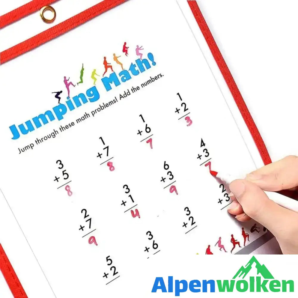 Alpenwolken - Wiederverwendbare Dry Erase Taschen Set, ideal für Büro und Schule Arbeit