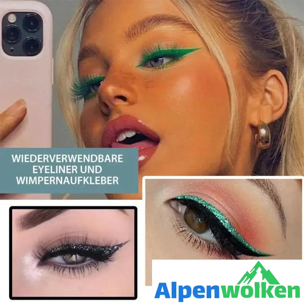 Alpenwolken - ✨Wiederverwendbare Eyeliner und Wimpernaufkleber✨