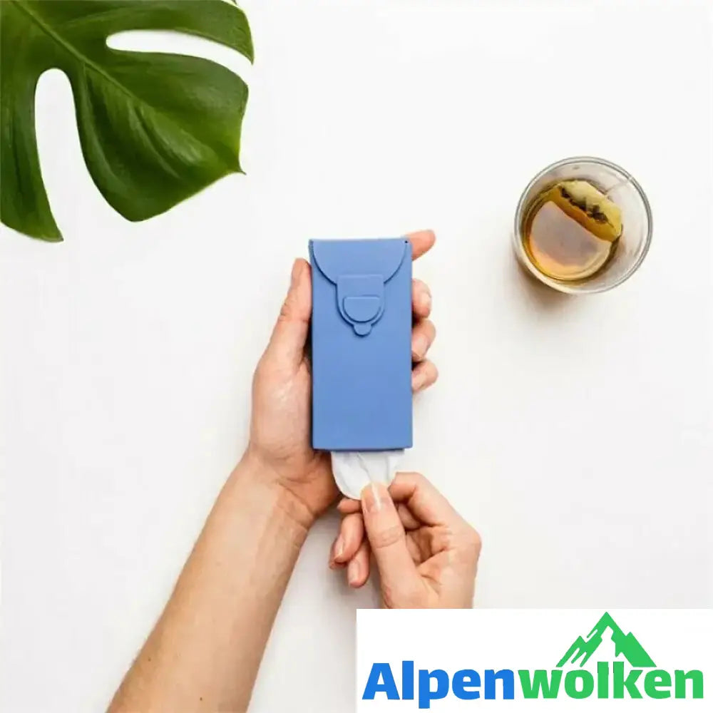 Alpenwolken - Wiederverwendbare Taschentücher Packung Blau