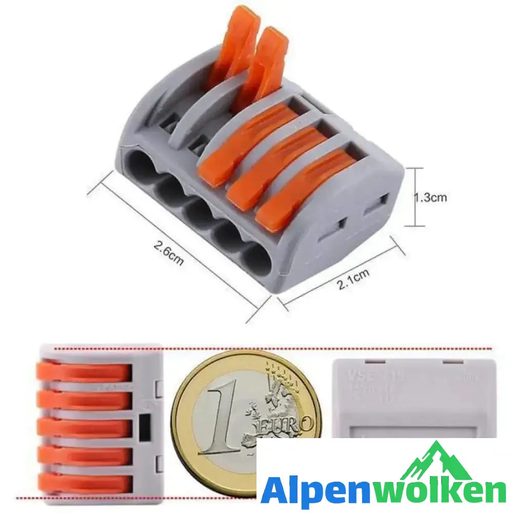 Alpenwolken - Wiederverwendbarer Federhebel-Anschlussblock Elektrokabelanschlussdraht