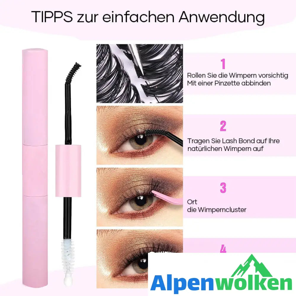 Alpenwolken - Wiederverwendbares selbstklebendes Wimpernset