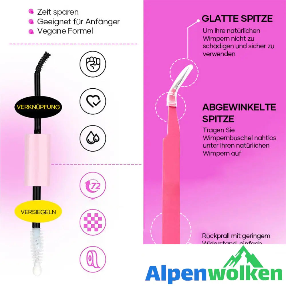 Alpenwolken - Wiederverwendbares selbstklebendes Wimpernset