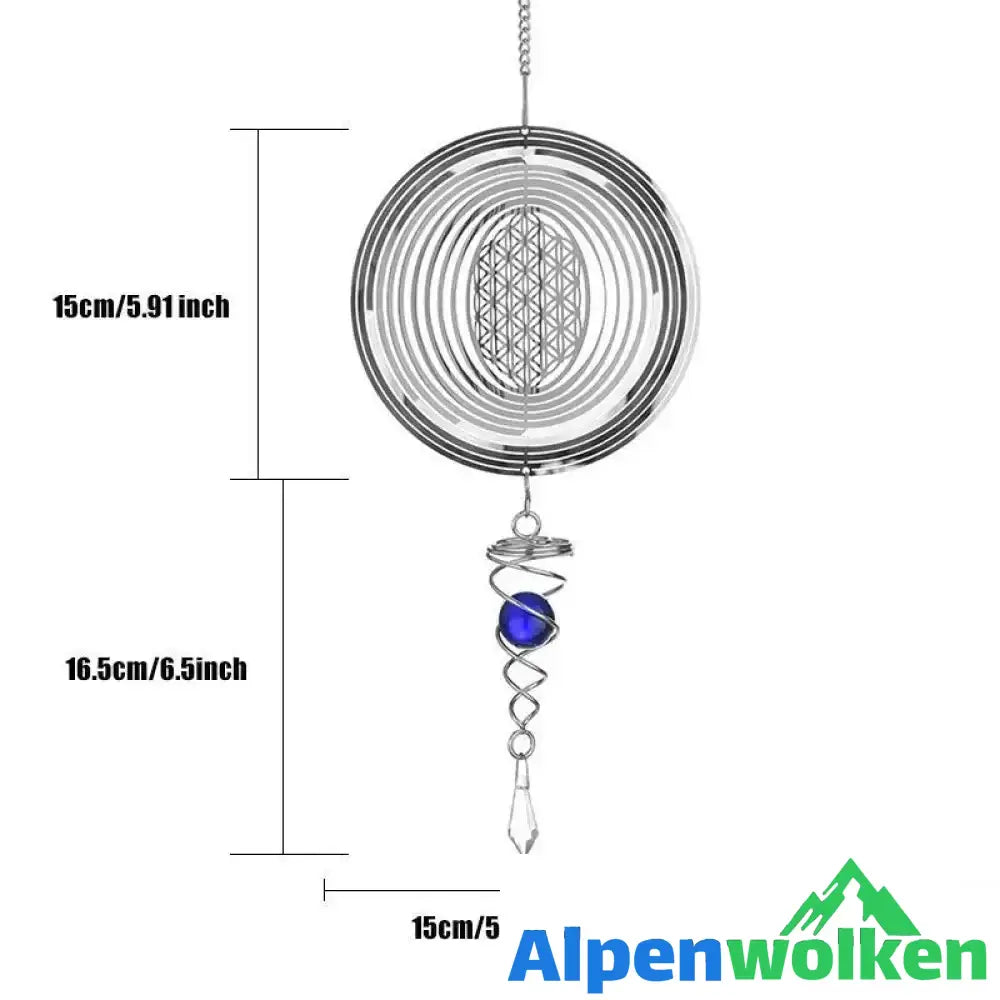 Alpenwolken - Windspiel aus Edelstahl