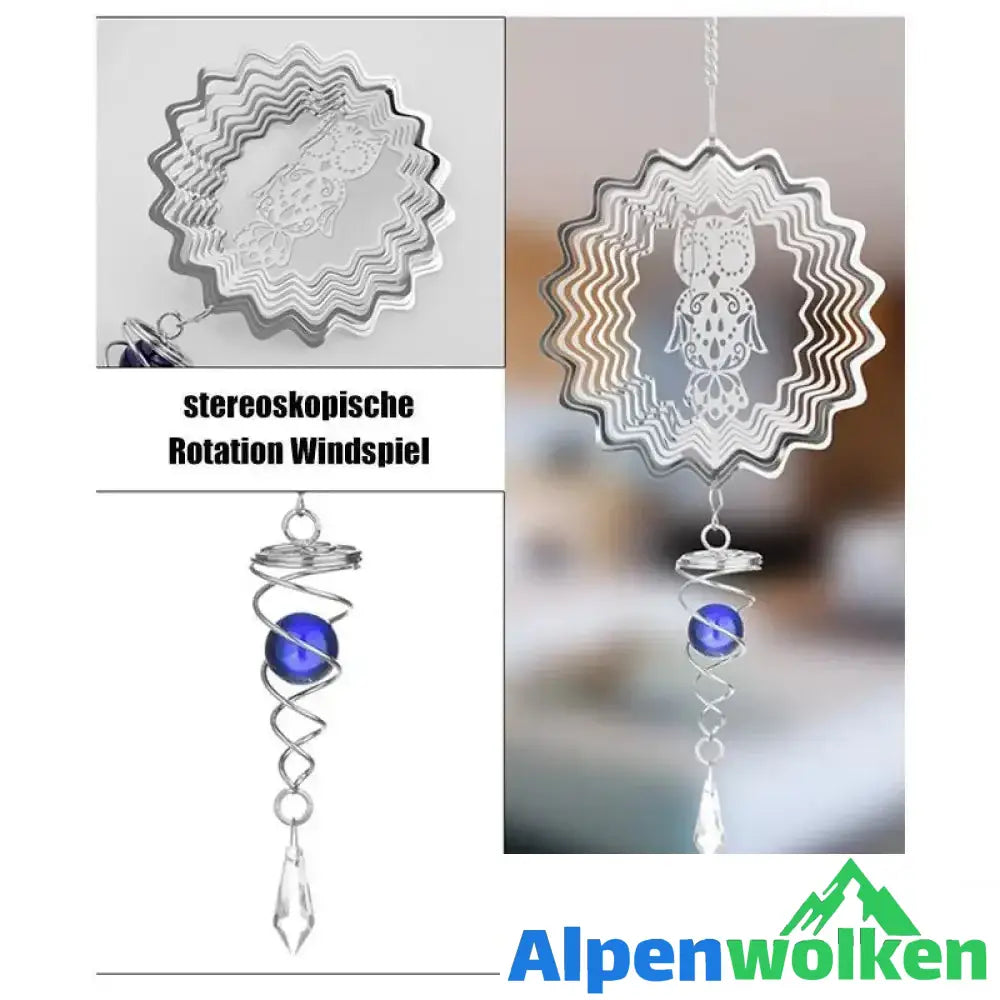 Alpenwolken - Windspiel aus Edelstahl