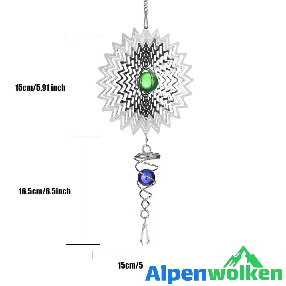 Alpenwolken - Windspiel aus Edelstahl