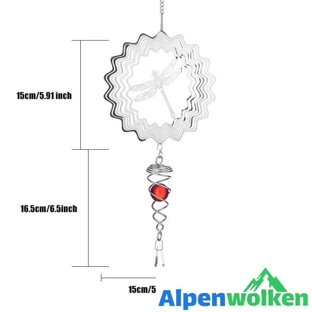 Alpenwolken - Windspiel aus Edelstahl