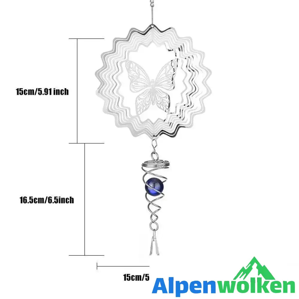 Alpenwolken - Windspiel aus Edelstahl