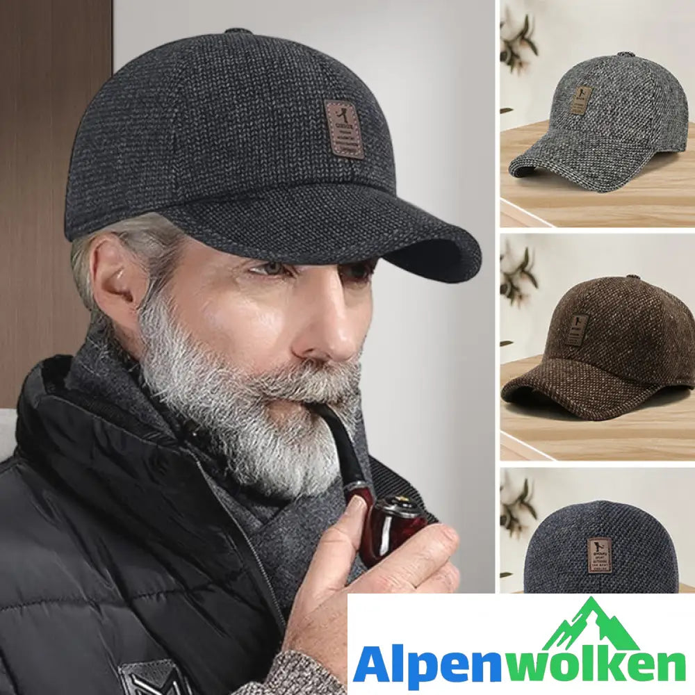 Alpenwolken - Winter-Baseballmütze mit Ohrenklappen