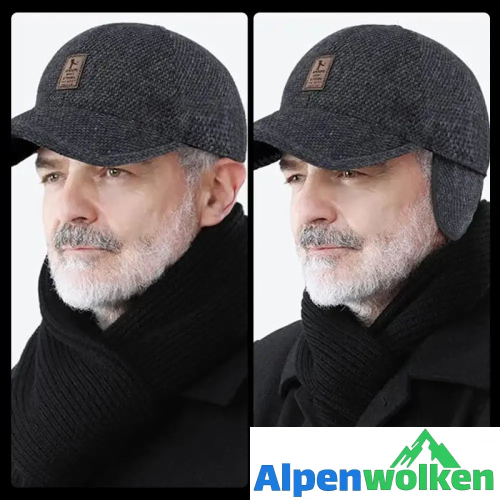 Alpenwolken - Winter-Baseballmütze mit Ohrenklappen