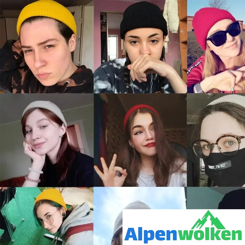 Alpenwolken - Winter Strickmützen für Männer und Frauen