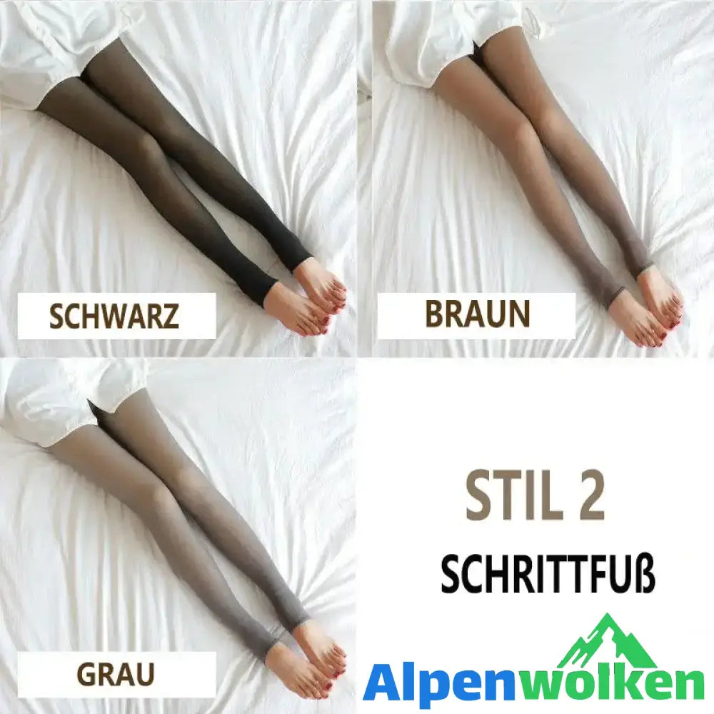 Alpenwolken - Winter warme Strümpfe Leggings Schritt Fuß