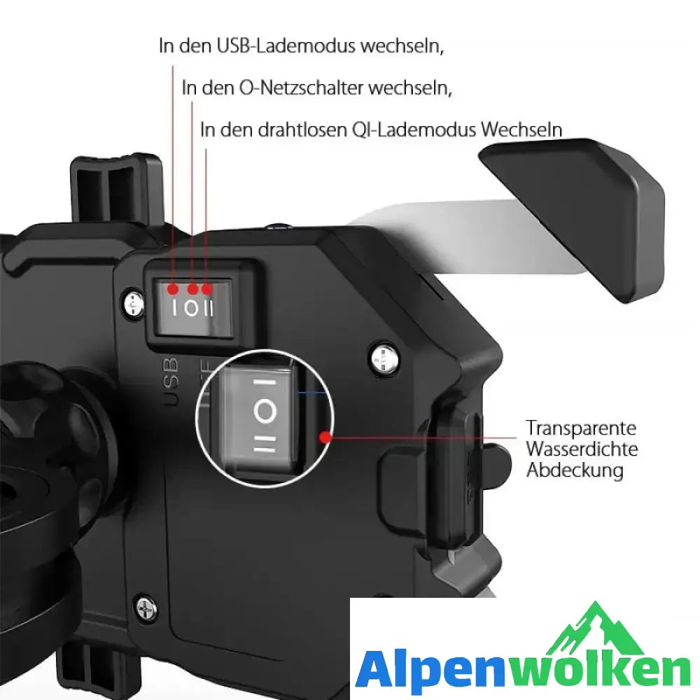 Alpenwolken - Wireless-Ladegerät in Motorrad