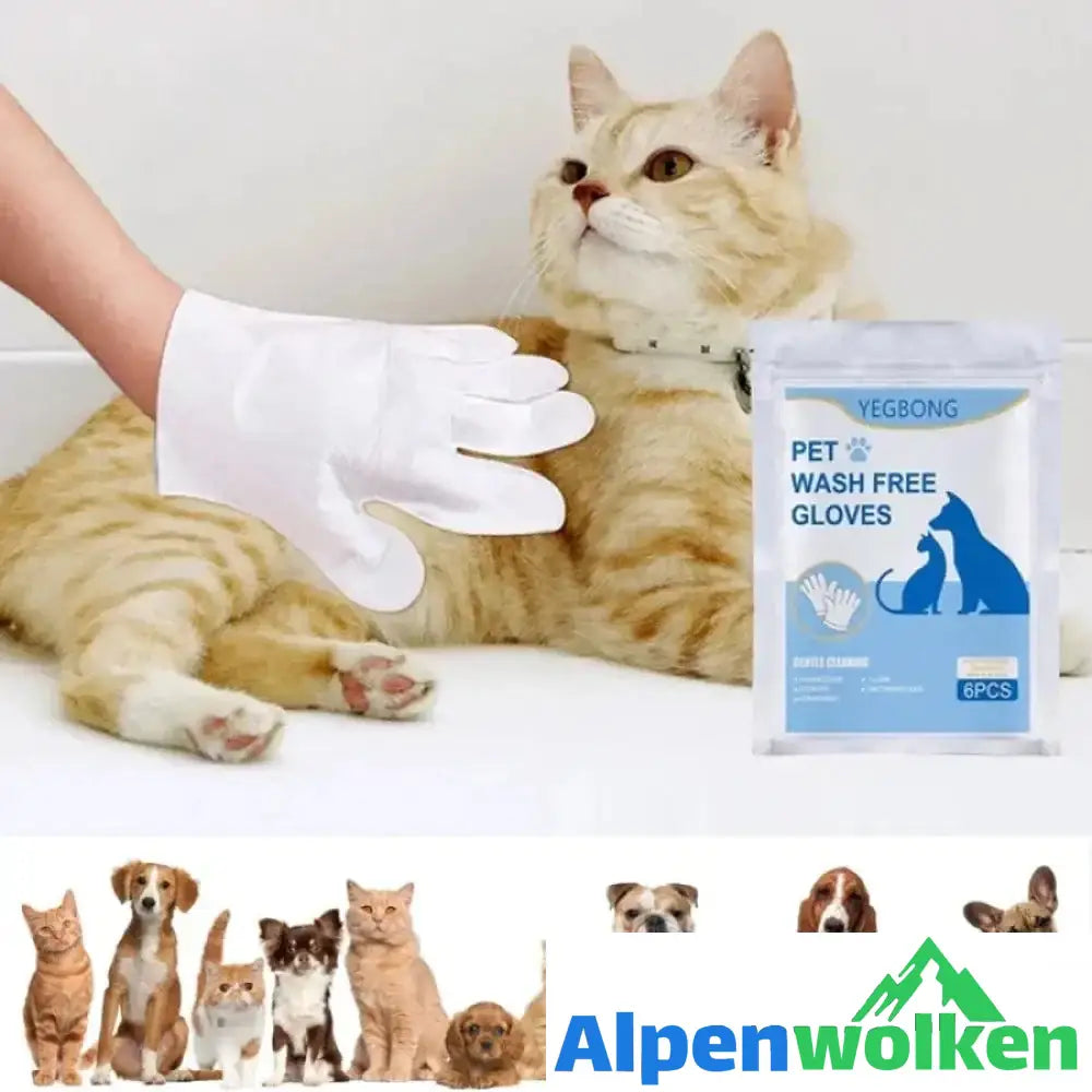 Alpenwolken - Wischhandschuhe für Haustiere