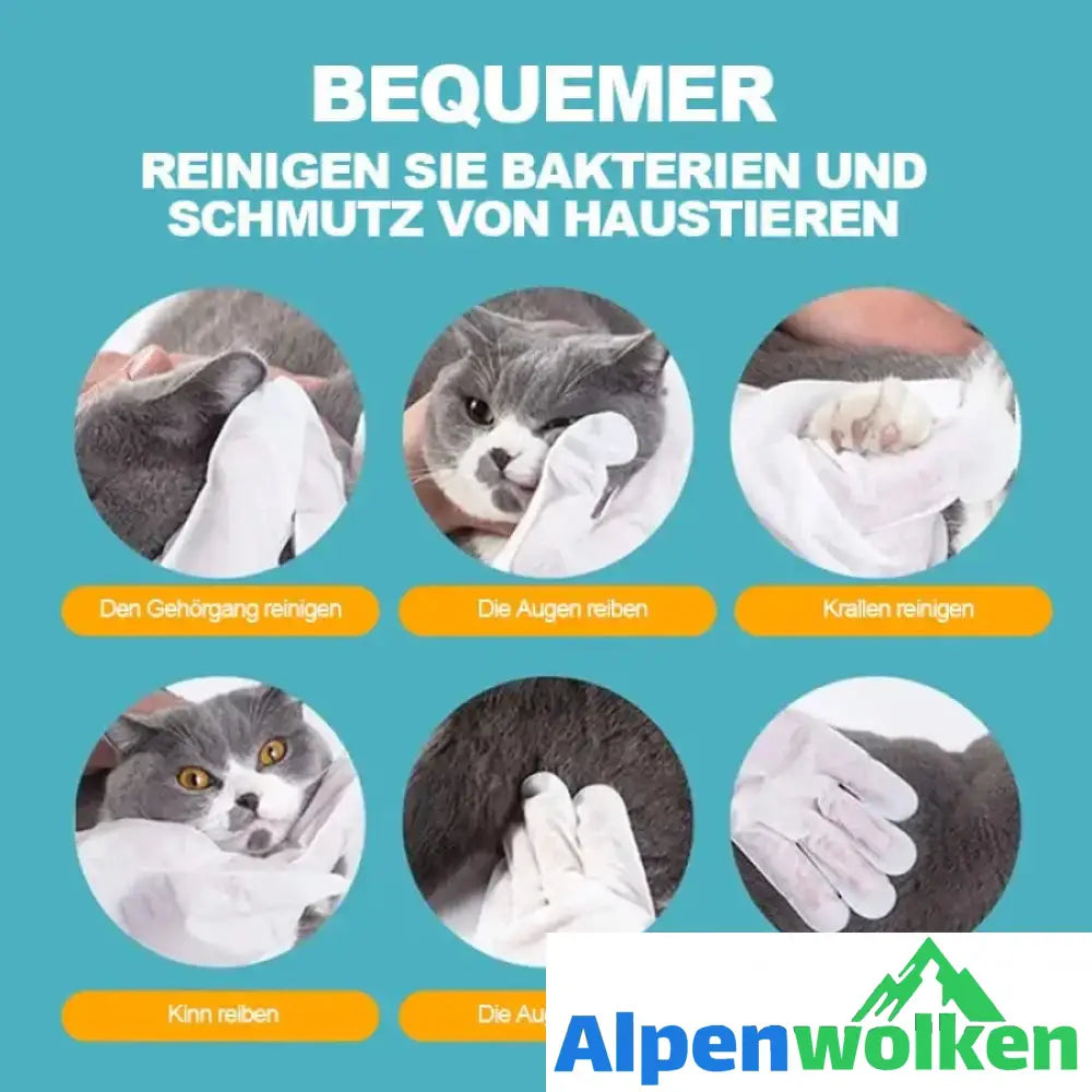 Alpenwolken - Wischhandschuhe für Haustiere