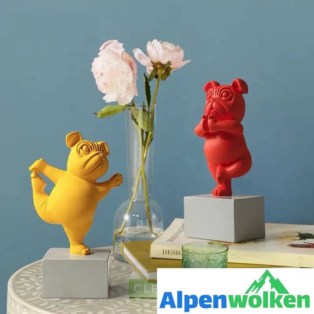 Alpenwolken - Yoga Bulldogge Figurine