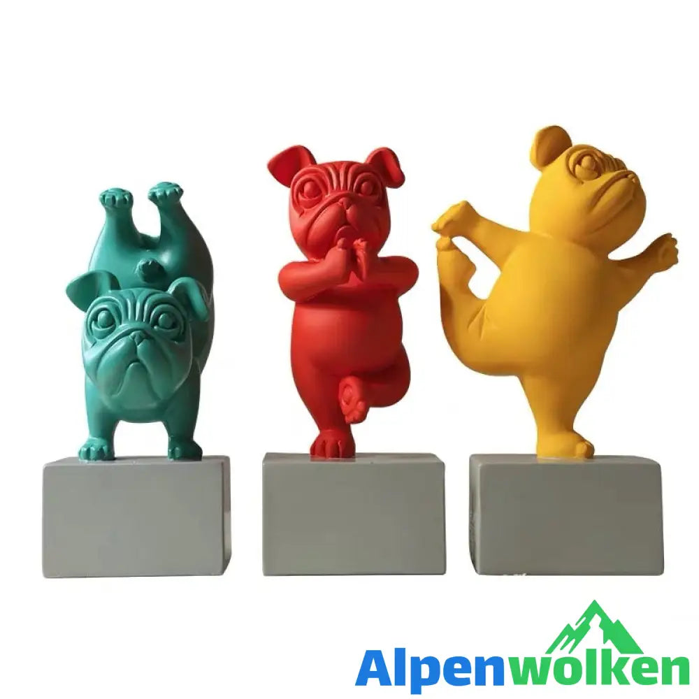 Alpenwolken - Yoga Bulldogge Figurine