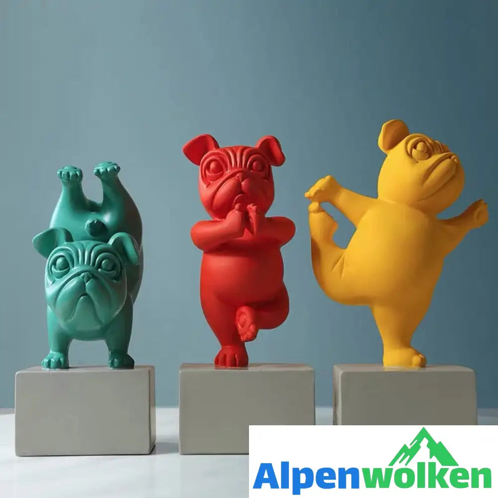 Alpenwolken - Yoga Bulldogge Figurine