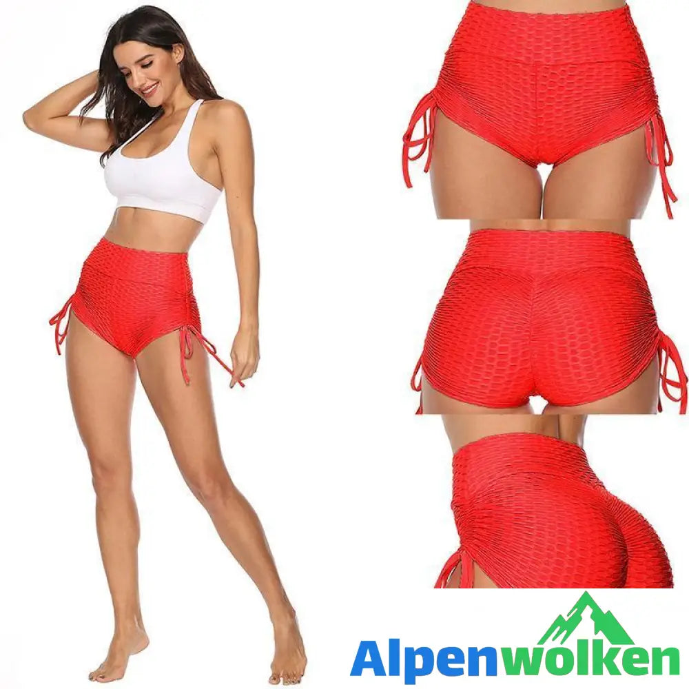 Alpenwolken - Yogahose, Bubble-Shorts mit Schleife