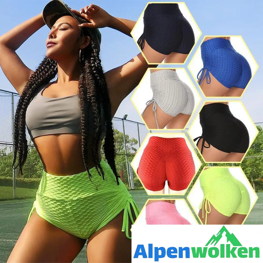 Alpenwolken - Yogahose, Bubble-Shorts mit Schleife