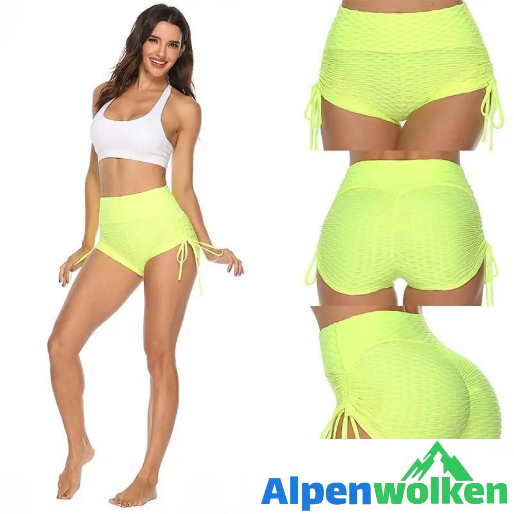 Alpenwolken - Yogahose, Bubble-Shorts mit Schleife