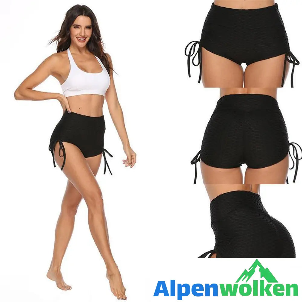 Alpenwolken - Yogahose, Bubble-Shorts mit Schleife