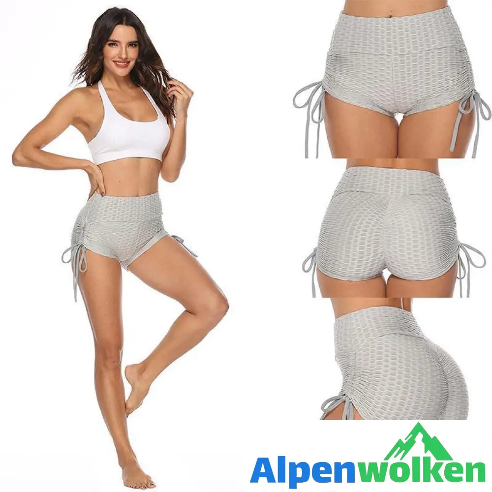 Alpenwolken - Yogahose, Bubble-Shorts mit Schleife