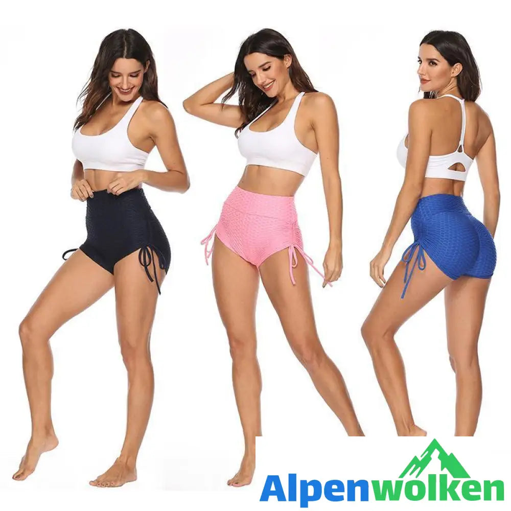 Alpenwolken - Yogahose, Bubble-Shorts mit Schleife